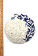 Embroidered Flower Yarmulke